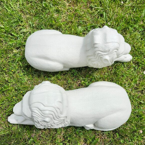 1991 21" Union Products Blowmold Lion Outdoors Garden DON FEATHERSTONE PAIR - Picture 7 of 8